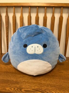 Squishmallows 12” Matt the Manatee Blue Plush Kellytoy Retired Rare No Hang Tag